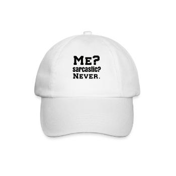 Lustiger Spruch Ironie Sarkasmus Fun - Baseballkappe - Weiß/Weiß - Vorne