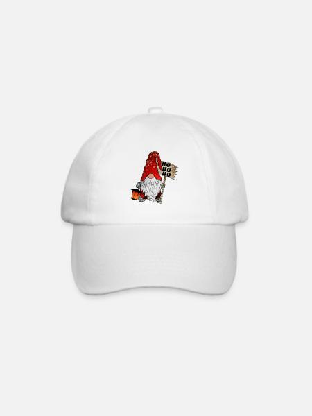 Weihnachts Wicht Christmas Gnome Ho Ho Ho - Baseballkappe - Weiß/Weiß