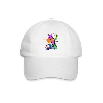 Moderne Kunst - Baseballkappe - Weiß/Weiß - Vorne