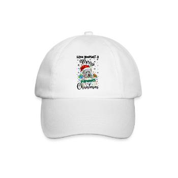 Great Pyrenees Weihnacht Goldener Hunde Geschenk - Baseballkappe - Weiß/Weiß - Vorne