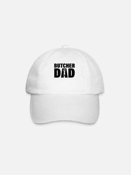 Job - Metzger-Vater - Baseballkappe - Weiß/Weiß