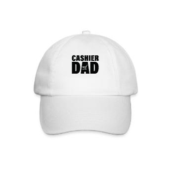 Job - Kassierer Papa - Baseballkappe - Weiß/Weiß - Vorne