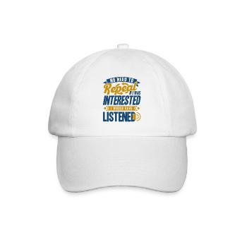 Schwarzer Humor Sarkasmus Ironie Geschenk - Baseballkappe - Weiß/Weiß - Vorne