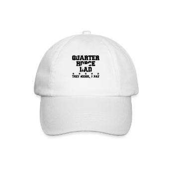 Pferdevater - Quarter Horse - Baseballkappe - Weiß/Weiß - Vorne