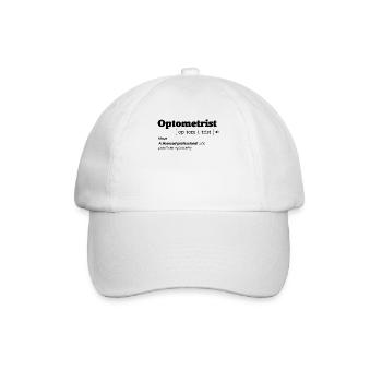 Augenoptiker Optometrist Optiker Augenarzt Kaffee - Baseballkappe - Weiß/Weiß - Vorne