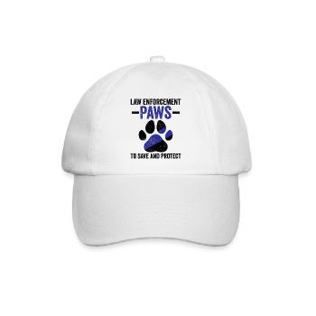 Polizeibeamter Polizeihund - Baseballkappe - Weiß/Weiß - Vorne