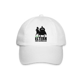 Meine Eltern sind Superhelden - Baseballkappe - Weiß/Weiß - Vorne