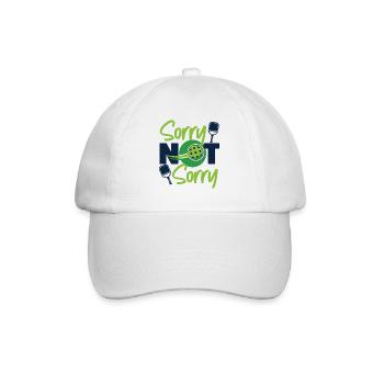 Pickleball Sorry Not Sorry - Baseballkappe - Weiß/Weiß - Vorne