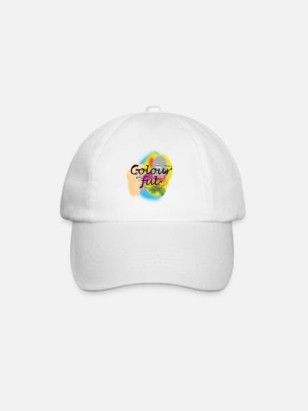 bunte Farben - Baseballkappe - Weiß/Weiß