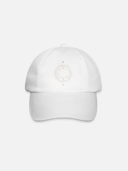 Sonnenring Kreislauf Design - Baseballkappe - Weiß/Weiß