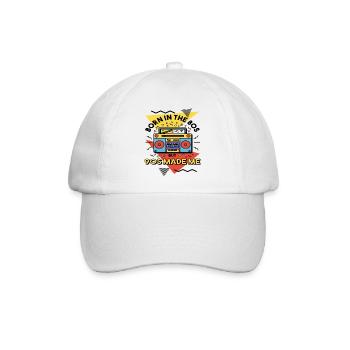 Born In The 80s But 90s Made Me - Baseballkappe - Weiß/Weiß - Vorne