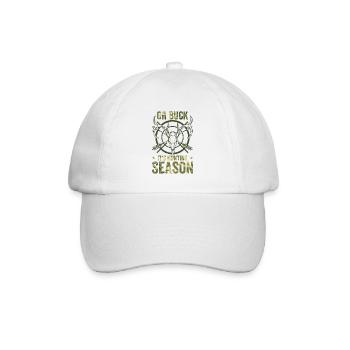 Jagdsaison Vintage Geweih Wildtierjagd - Baseballkappe - Weiß/Weiß - Vorne