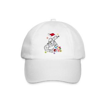 Weihnachten, Weihnachtsfest - Baseballkappe - Weiß/Weiß - Vorne