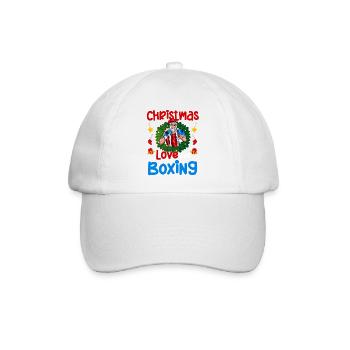 Christmas Love Boxing Boxer Weihnachtsgeschenk - Baseballkappe - Weiß/Weiß - Vorne