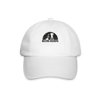 Golfer Opa Golfen Golf Sport Golfclub Rentner - Baseballkappe - Weiß/Weiß - Vorne