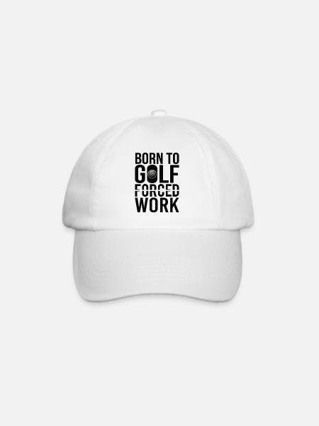 Golf Golfer Geschenk Hobby Verein Spruch - Baseballkappe - Weiß/Weiß
