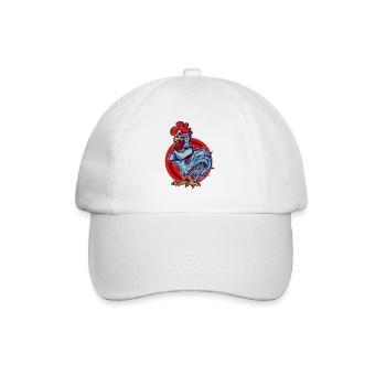Rooster Hahn - Baseballkappe - Weiß/Weiß - Vorne