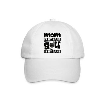 Golfspieler Golfer Golfschläger Golfen Golf Mutter - Baseballkappe - Weiß/Weiß - Vorne