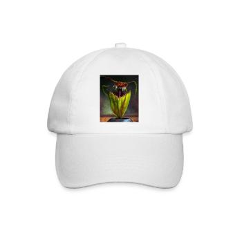 Lustige Grafik Krug Pflanzenkunst Coole Nepenthes - Baseballkappe - Weiß/Weiß - Vorne