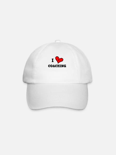 Ich liebe Coaching - Baseballkappe - Weiß/Weiß