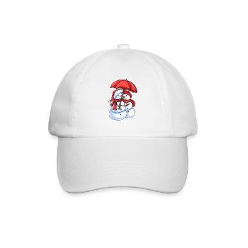 Schneemann Liebe - Baseballkappe - Weiß/Weiß - Vorne