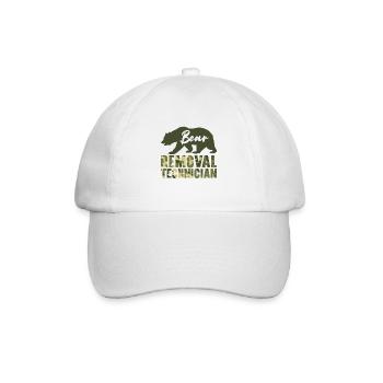 Bärenbeseitigung Techniker Bärenjagd Wildtierjagd - Baseballkappe - Weiß/Weiß - Vorne