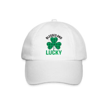 Frohen Saint Patricks Day Regenbogen Gold Kobold - Baseballkappe - Weiß/Weiß - Vorne