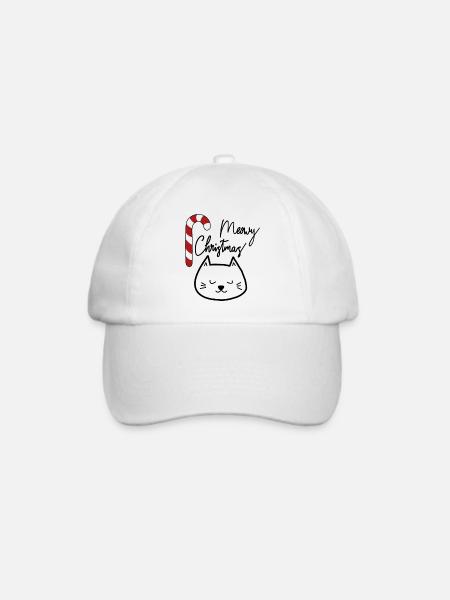 Meowy Christmas - Baseballkappe - Weiß/Weiß