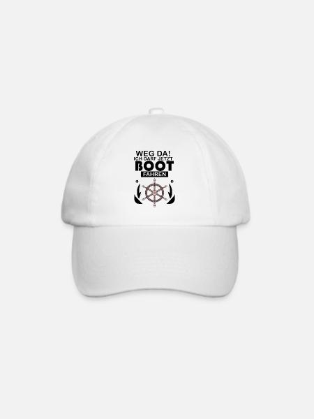 Bootsführerschein Motorboot Geschenk - Baseballkappe - Weiß/Weiß