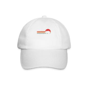 Erdferkel Retro Aardvark Vintage - Baseballkappe - Weiß/Weiß - Vorne