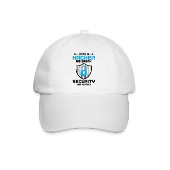 Cybersecurity Computersicherheit Cybersecurity - Baseballkappe - Weiß/Weiß - Vorne