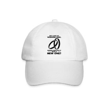 Paar Beziehung Ehering Anmachsprüche - Baseballkappe - Weiß/Weiß - Vorne