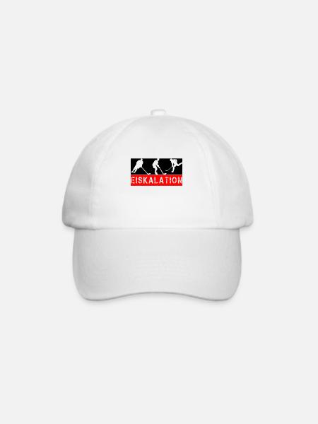 Eishockey Team, Club, Verein, Spieler Trainer Fan - Baseballkappe - Weiß/Weiß