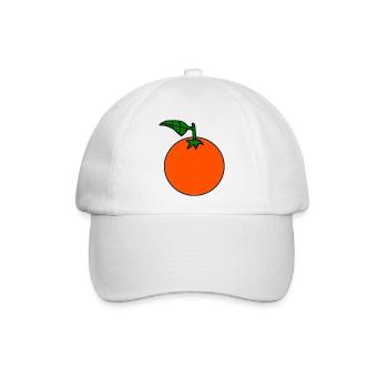 Orange - Baseballkappe - Weiß/Weiß - Vorne