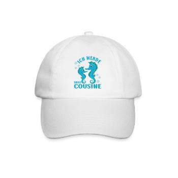 Cousine Ich werde große Cousine Cousinen Seesterne - Baseballkappe - Weiß/Weiß - Vorne