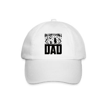 Bogenfischer Bogenfischen Bogenangeln Vater Papa - Baseballkappe - Weiß/Weiß - Vorne
