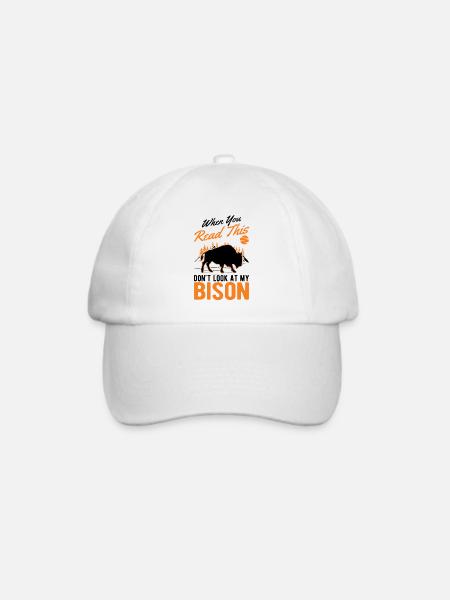 Büffel Geschenk Bison Buffallo Wasserbüffel - Baseballkappe - Weiß/Weiß
