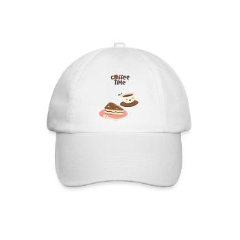 Kaffeezeit 3 - Baseballkappe - Weiß/Weiß - Vorne