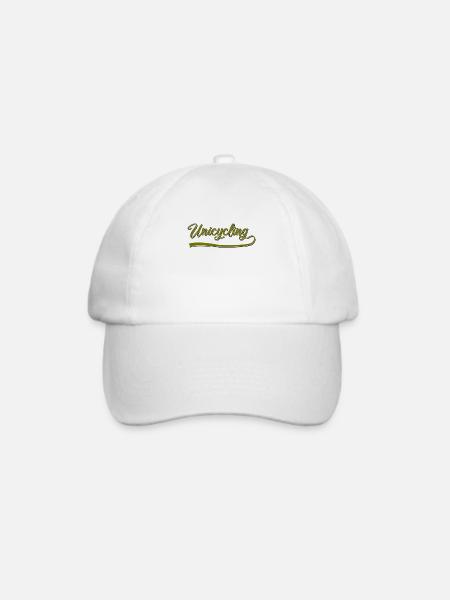 Einrad fahren - Baseballkappe - Weiß/Weiß