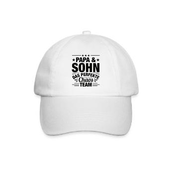 Papa und Söhne Sohn Vater Sohn - Baseballkappe - Weiß/Weiß - Vorne