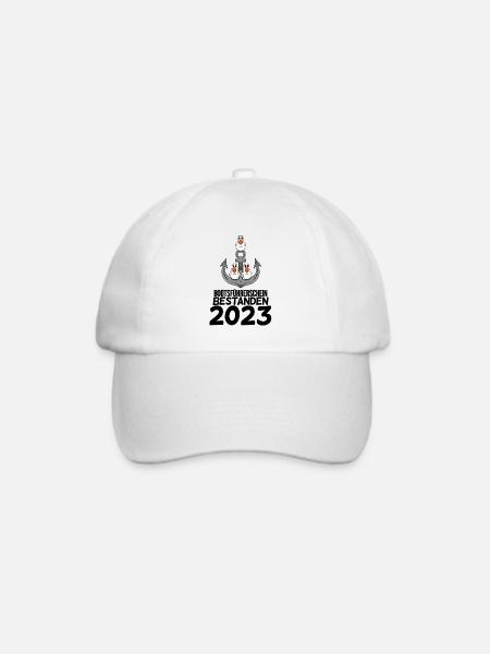 Bootsführerschein 2023 Motorboot Geschenk - Baseballkappe - Weiß/Weiß