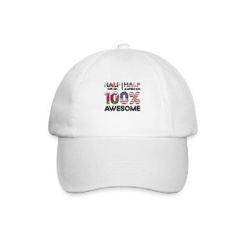 Geboren in Walisisch Wales Amerikanisch USA - Baseballkappe - Weiß/Weiß - Vorne