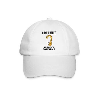 Kaffee Spruch lustig - Baseballkappe - Weiß/Weiß - Vorne
