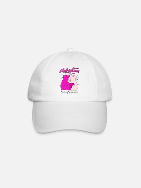 VALENTINES love forever - Baseballkappe - Weiß/Weiß