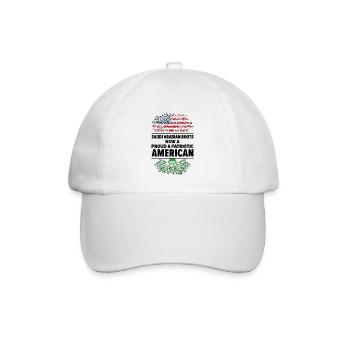 Geborener Saudi-Araber Saudi-Arabien Amerikaner - Baseballkappe - Weiß/Weiß - Vorne