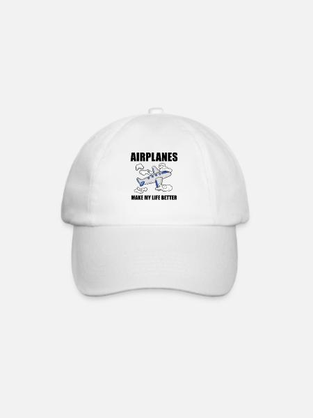 Flugzeuge - Baseballkappe - Weiß/Weiß