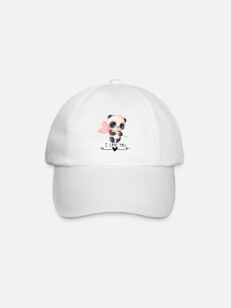 je t'aime - Ich liebe dich - Baseballkappe - Weiß/Weiß