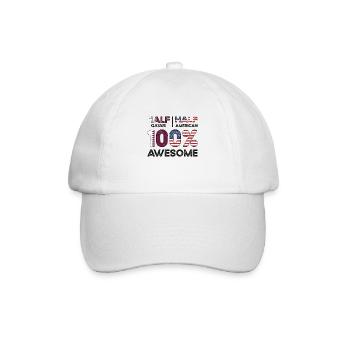 Geboren in Katar Katar Amerikaner USA - Baseballkappe - Weiß/Weiß - Vorne