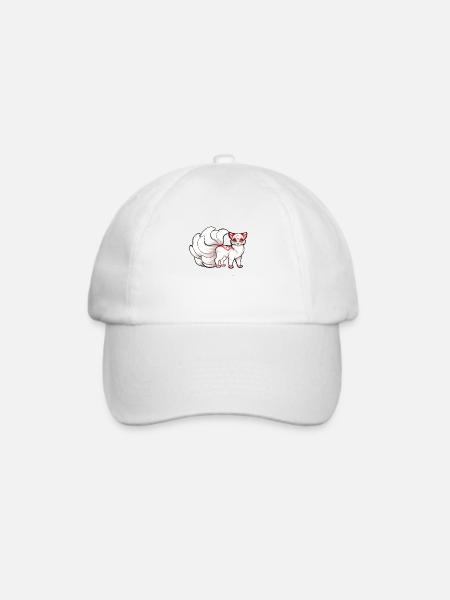 Kawaii Kitsune - Baseballkappe - Weiß/Weiß