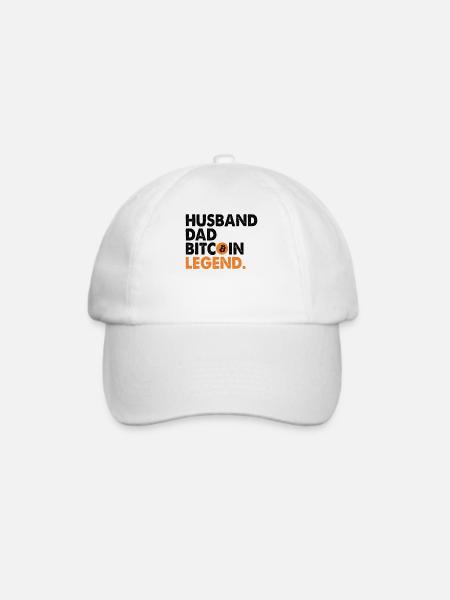 Bitcoin Vater | Geschenk für einen Crypto Investor - Baseballkappe - Weiß/Weiß